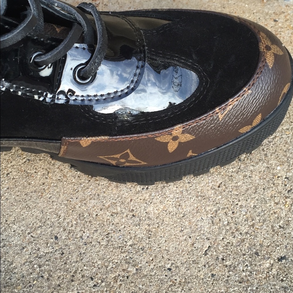 Louis Vuitton 2 inch platform boot.